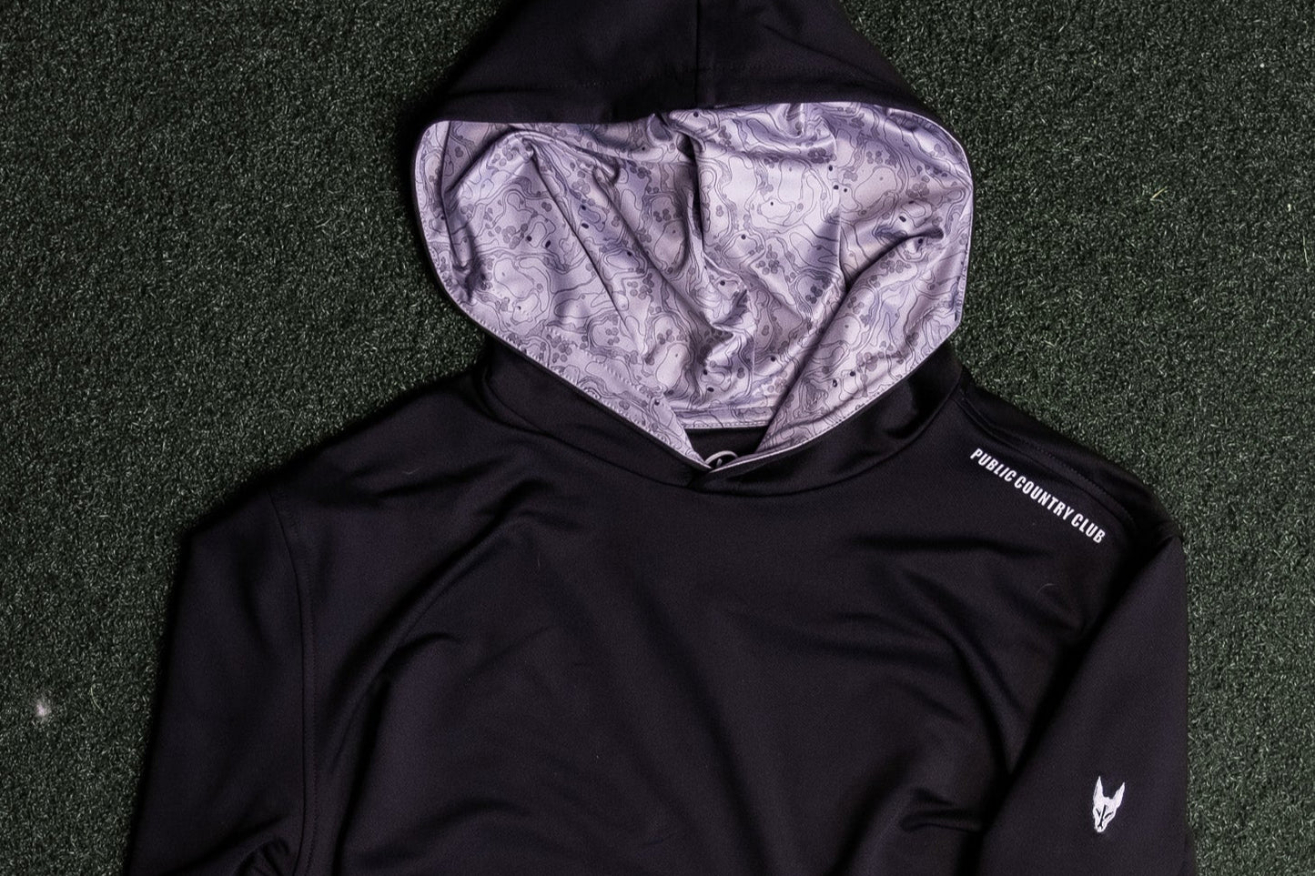 Black and Gray Topography Hoodie