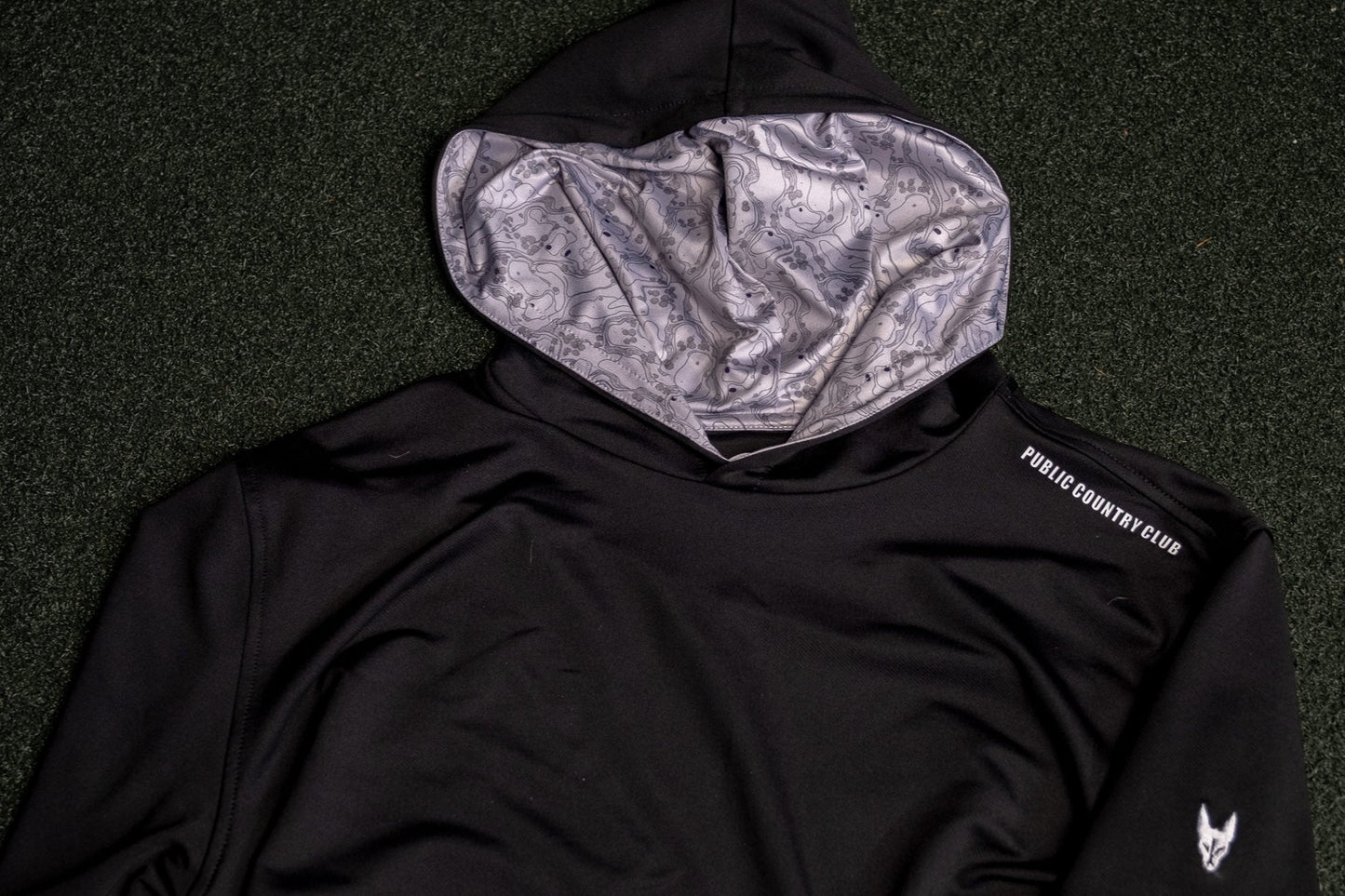 Black and Gray Topography Hoodie